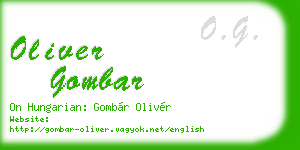 oliver gombar business card